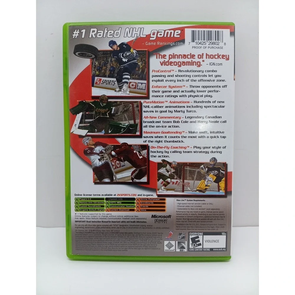NHL 2K6 (Microsoft Xbox, 2005)